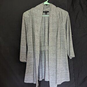 AB Studio Gray Draped Summer Cardigan, Size M